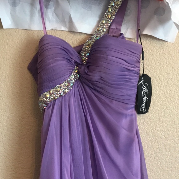 Lilac La Femme Prom Dress *Worn Once* - Picture 5 of 7